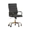 Flash Furniture Black LeatherSoft Roller Wheel Executive Chair GO-2286H-BK-GLD-RLB-GG - alternate 4